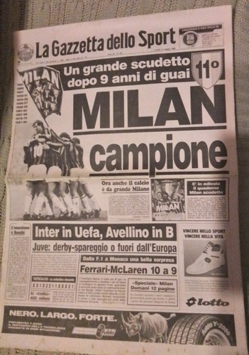 Prima pagina della gazzetta - prima,