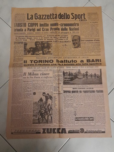 Prima pagina gazzetta - pagina, dello