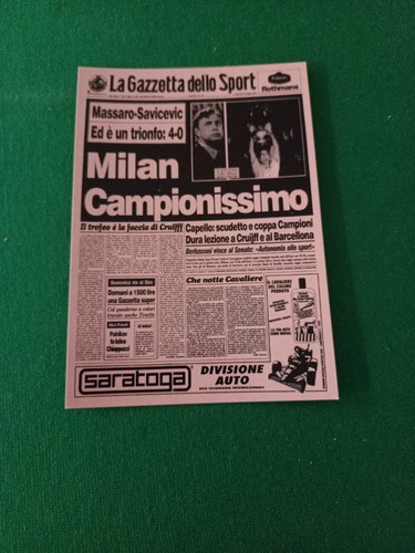 Cartolina gazzetta dello sport - cartolina,