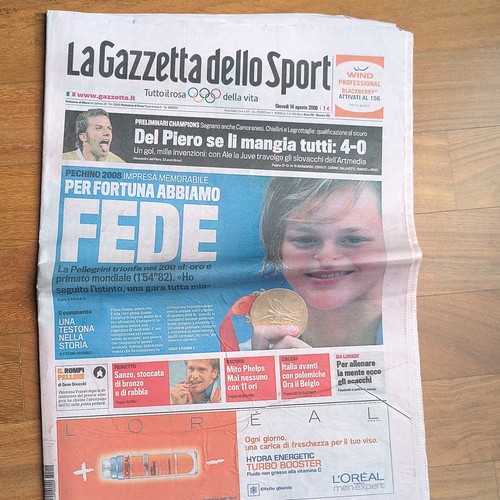 Gazzetta dello sport prima - dello,